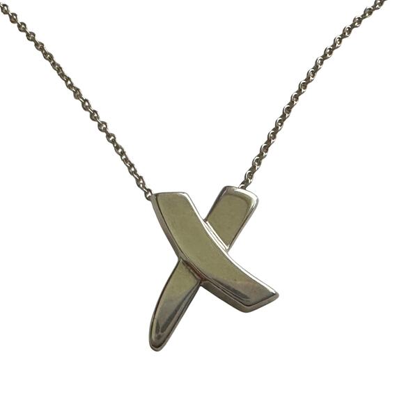 Tiffany & Co. Paloma Picasso Graffiti X Necklace Sterling 16" - Picture 8 of 16